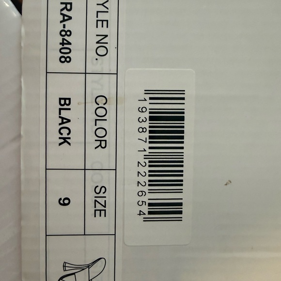 Olivia Miller Black Satin Heels with Embellishments - Picture 3 of 3